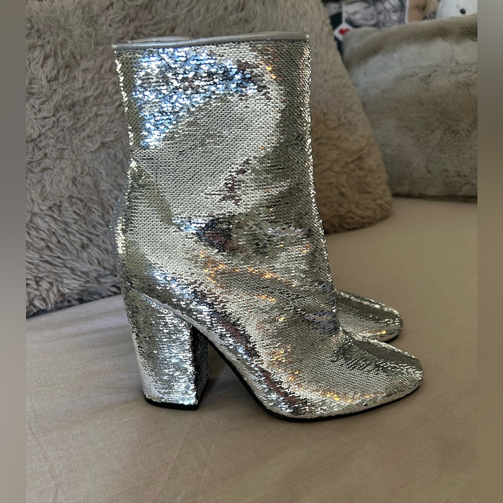 Kendall & Kylie Sequin Ankle Boots